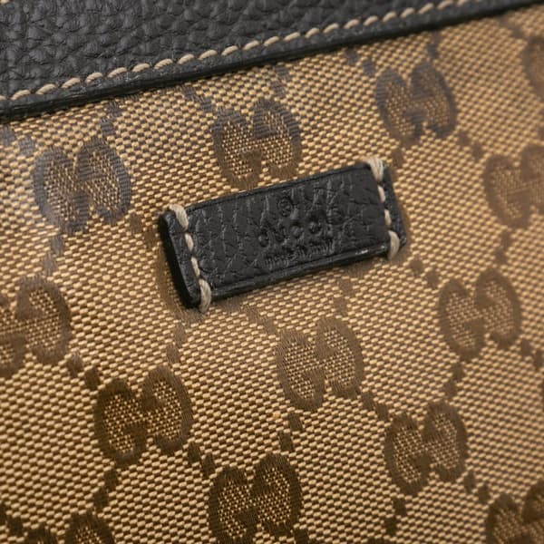 Pre-owned Gucci Large GG Crystal Half Moon Hobo Brown