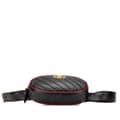 Miniatyrbillede 3 af 10: Pre-owned Gucci GG Marmont Leather Matelasse Torchon Belt Bag Black