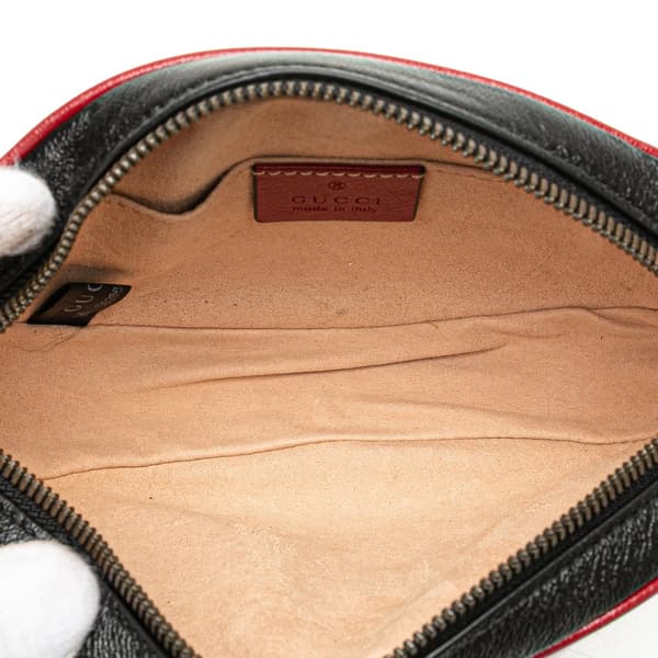 Pre-owned Gucci GG Marmont Leather Matelasse Torchon Belt Bag Black