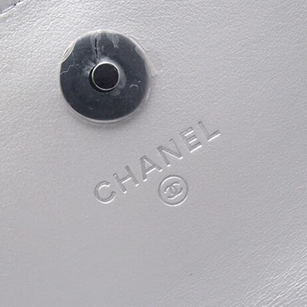 Pre-owned Chanel Metallic Lambskin Crystal Star Chain Belt Bag Silver