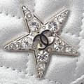 Miniatyrbillede 7 af 10: Pre-owned Chanel Metallic Lambskin Crystal Star Chain Belt Bag Silver