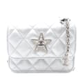 Miniatyrbillede 1 af 10: Pre-owned Chanel Metallic Lambskin Crystal Star Chain Belt Bag Silver