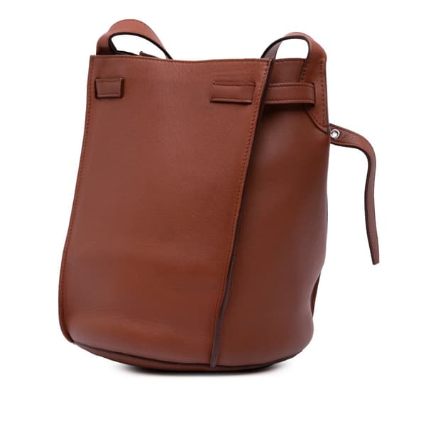 Pre-owned Celine Leather Big Bag Bucket Brown