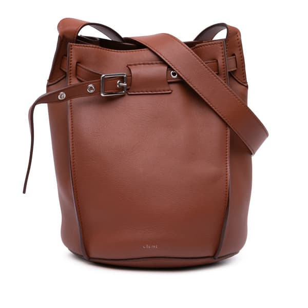 Pre-owned Celine Leather Big Bag Bucket Brown