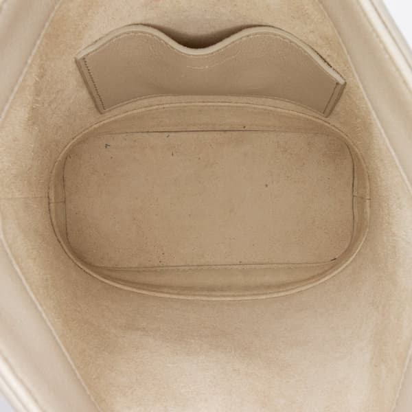 Pre-owned Celine Small Smooth Calfskin Cuir Triomphe Bucket Bag Gray