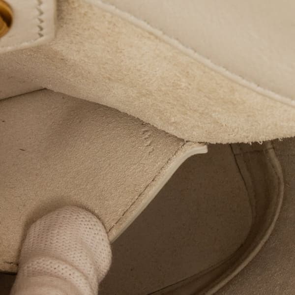 Pre-owned Celine Small Smooth Calfskin Cuir Triomphe Bucket Bag Gray