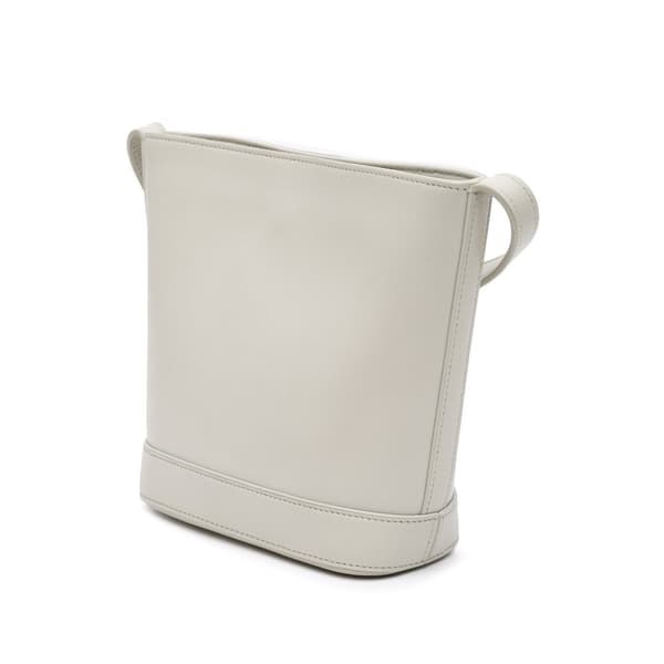 Pre-owned Celine Small Smooth Calfskin Cuir Triomphe Bucket Bag Gray