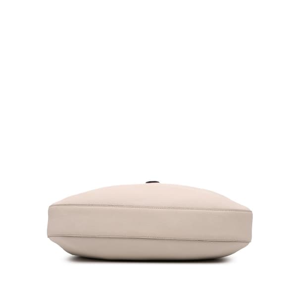 Pre-owned Gucci Calfskin Soft Jackie Hobo White