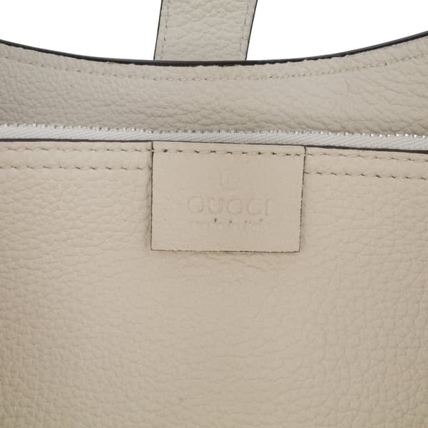 Pre-owned Gucci Calfskin Soft Jackie Hobo White