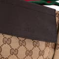 Miniatyrbild 9 av 10: Pre-owned Gucci GG Canvas Web Double Pocket Belt Bag Brown