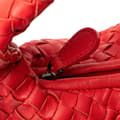 Pikkukuva 6 / 9: Pre-owned Bottega Veneta Small Nappa Intrecciato Veneta Hobo Red