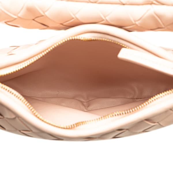 Pre-owned Bottega Veneta Small Nappa Intrecciato Gemelli Hobo Pink
