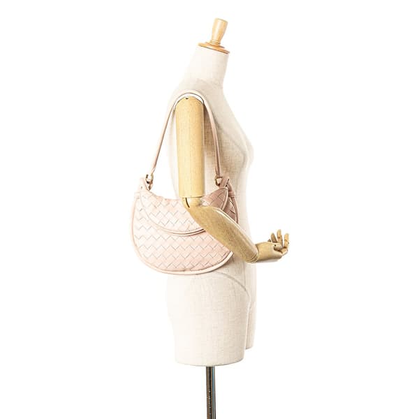 Pre-owned Bottega Veneta Small Nappa Intrecciato Gemelli Hobo Pink