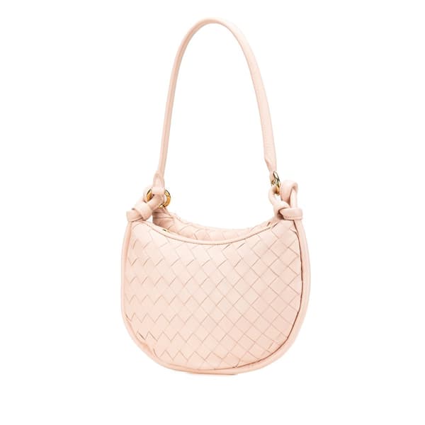 Pre-owned Bottega Veneta Small Nappa Intrecciato Gemelli Hobo Pink