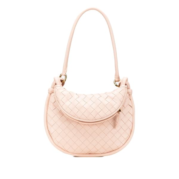 Pre-owned Bottega Veneta Small Nappa Intrecciato Gemelli Hobo Pink