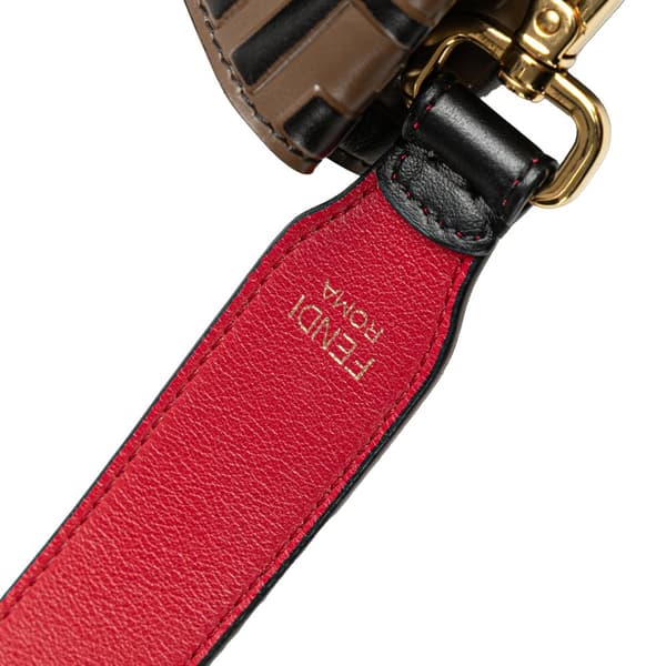 Pre-owned Fendi Small Zucca Embossed Leather Mon Tresor Bucket Brown