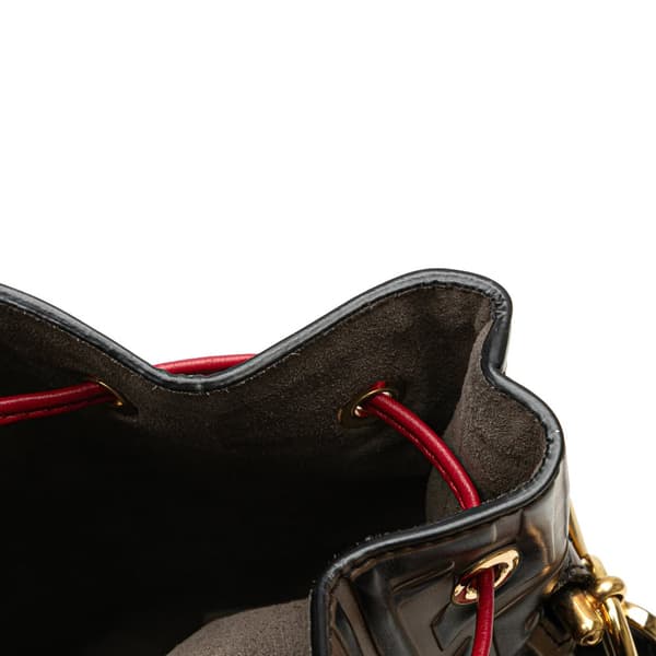 Pre-owned Fendi Small Zucca Embossed Leather Mon Tresor Bucket Brown