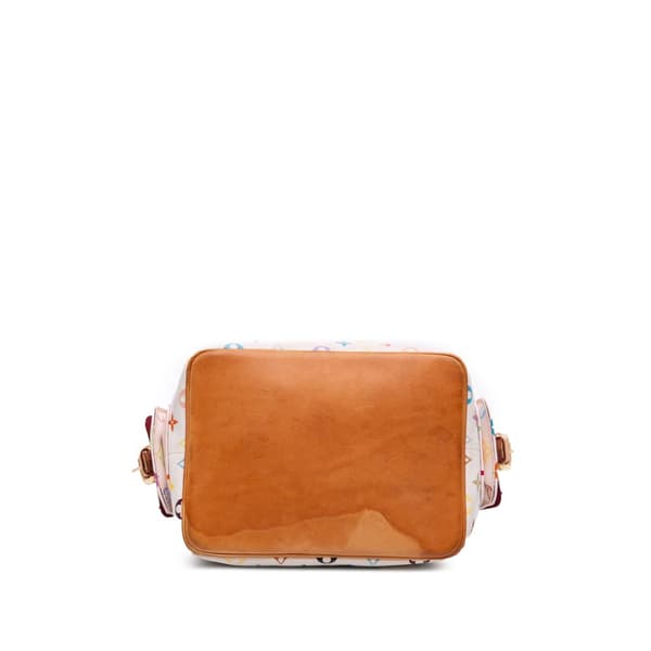 Pre-owned Louis Vuitton Monogram Multicolore Petit Noe White