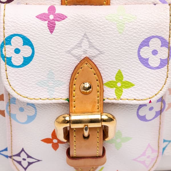 Pre-owned Louis Vuitton Monogram Multicolore Petit Noe White