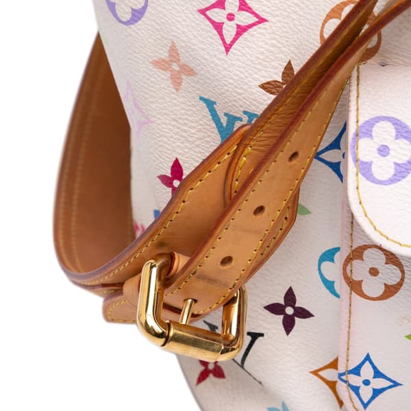 Pre-owned Louis Vuitton Monogram Multicolore Petit Noe White