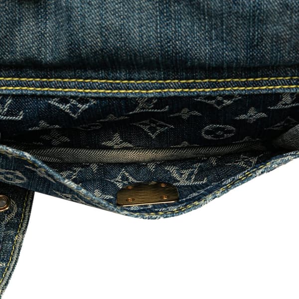 Pre-owned Louis Vuitton Monogram Denim Bum Bag Blue