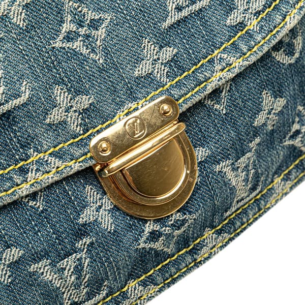 Pre-owned Louis Vuitton Monogram Denim Bum Bag Blue