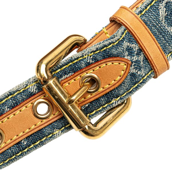 Pre-owned Louis Vuitton Monogram Denim Bum Bag Blue