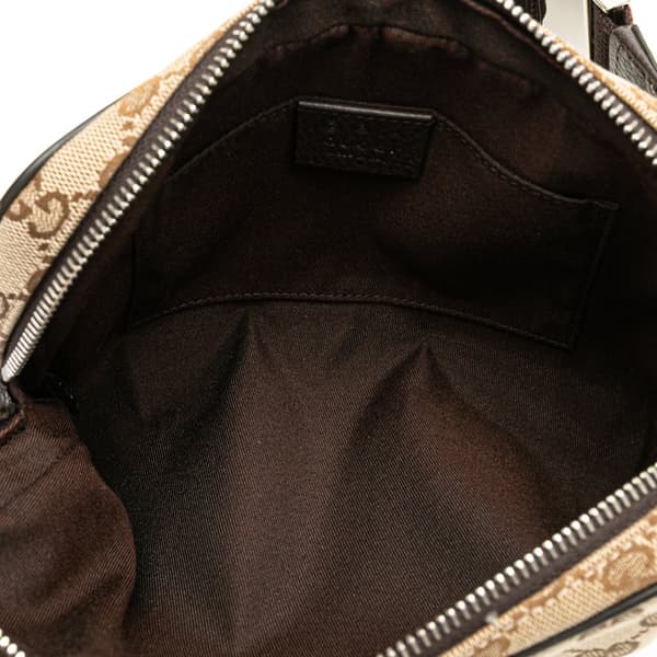 Pre-owned Gucci GG Canvas Belt Bag Brown