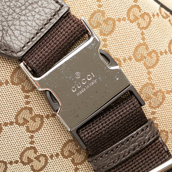 Pre-owned Gucci GG Canvas Belt Bag Brown
