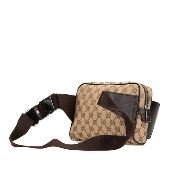Pre-owned Gucci GG Canvas Belt Bag Brown