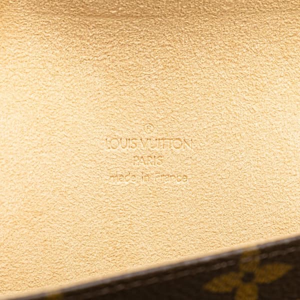 Pre-owned Louis Vuitton Monogram Pochette Florentine Brown
