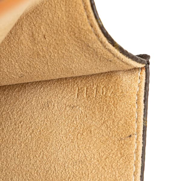 Pre-owned Louis Vuitton Monogram Pochette Florentine Brown