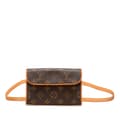 Miniatyrbild 1 av 10: Pre-owned Louis Vuitton Monogram Pochette Florentine Brown