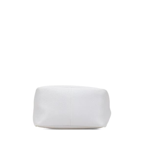 Pre-owned Prada Vitello Daino Dynamique Hobo White