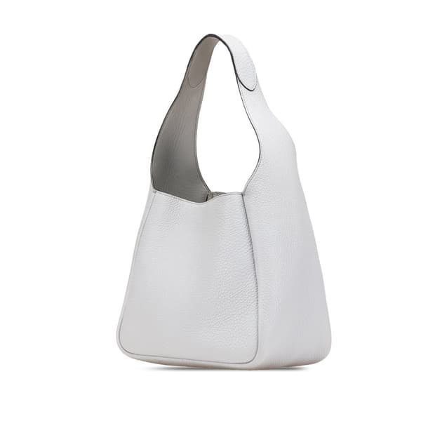Pre-owned Prada Vitello Daino Dynamique Hobo White