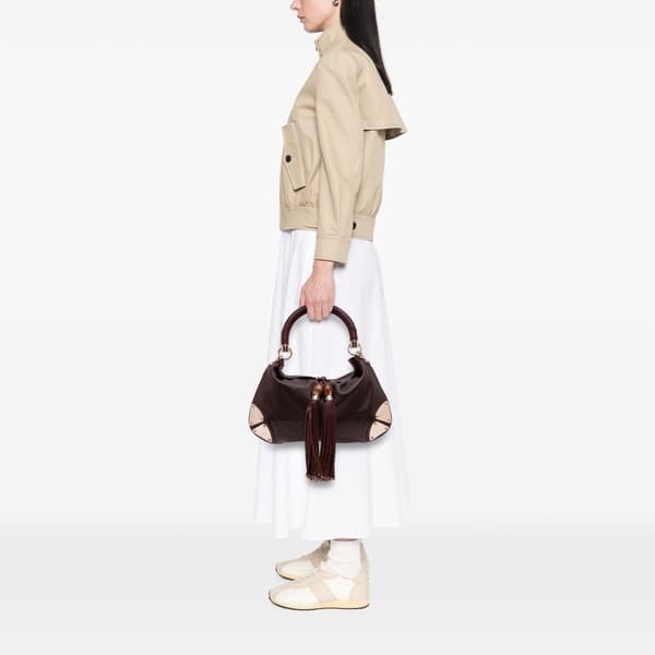 Pre-owned Gucci Guccissima Indy Hobo Brown