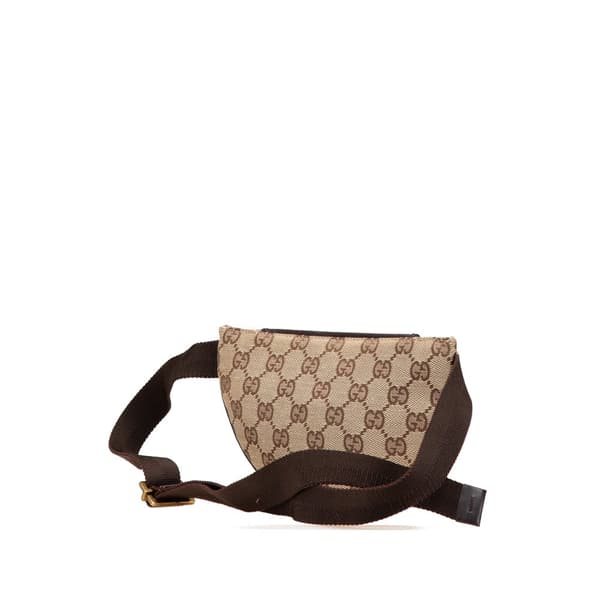 Pre-owned Gucci GG Canvas Belt Bag Brown