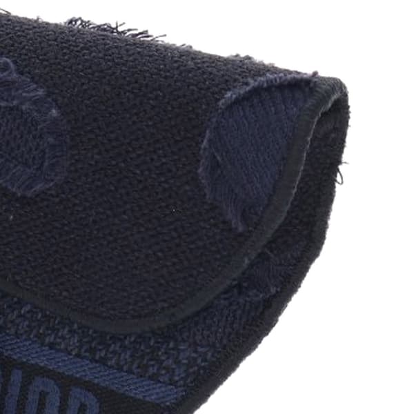 Pre-owned Dior Canvas Embroidered Camouflage Saddle Belt Bag Blue