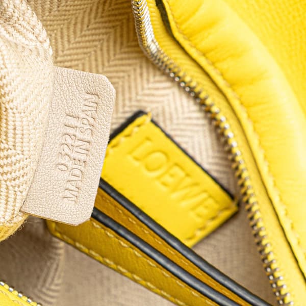 Pre-owned LOEWE Mini Calfskin Puzzle Bumbag Yellow