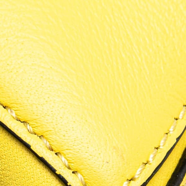 Pre-owned LOEWE Mini Calfskin Puzzle Bumbag Yellow