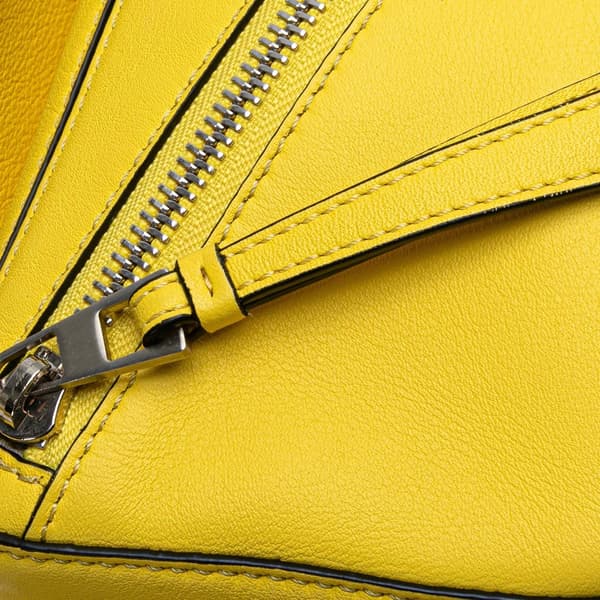 Pre-owned LOEWE Mini Calfskin Puzzle Bumbag Yellow