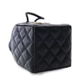 Miniatyrbillede 7 af 10: Pre-owned Chanel Mini Quilted Calfskin Drawstring Bucket Bag Black