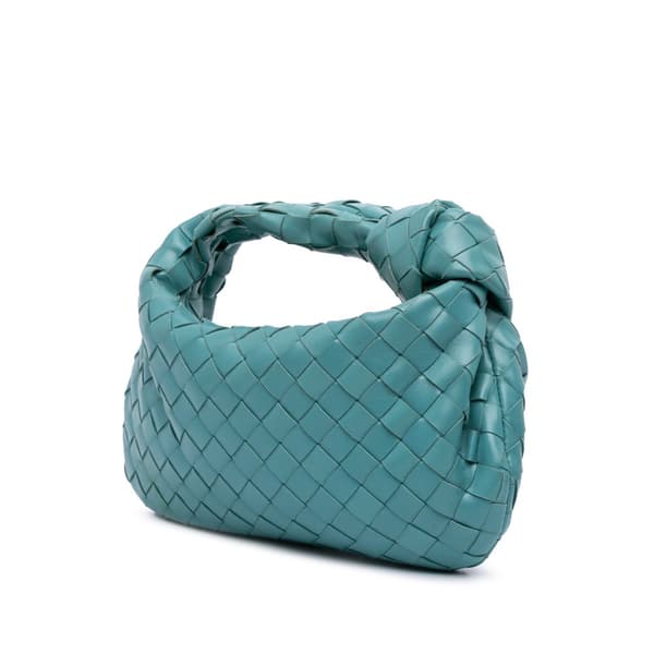 Pre-owned Bottega Veneta Mini Nappa Intrecciato Jodie Blue