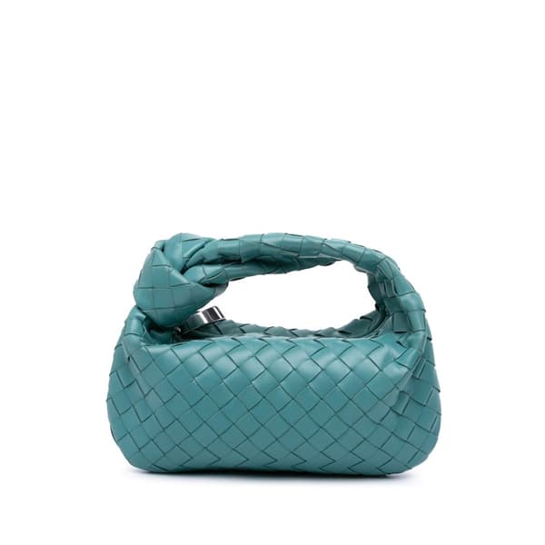 Pre-owned Bottega Veneta Mini Nappa Intrecciato Jodie Blue