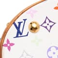 Miniatyrbild 7 av 10: Pre-owned Louis Vuitton Monogram Multicolore Fringe Bucket White