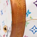 Miniatyrbild 8 av 10: Pre-owned Louis Vuitton Monogram Multicolore Fringe Bucket White