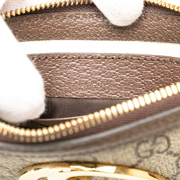 Pre-owned Gucci Mini GG Supreme Blondie Belt Bag Brown