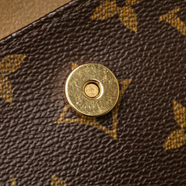 Pre-owned Louis Vuitton Monogram Pochette Florentine Brown