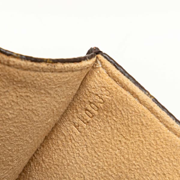 Pre-owned Louis Vuitton Monogram Pochette Florentine Brown