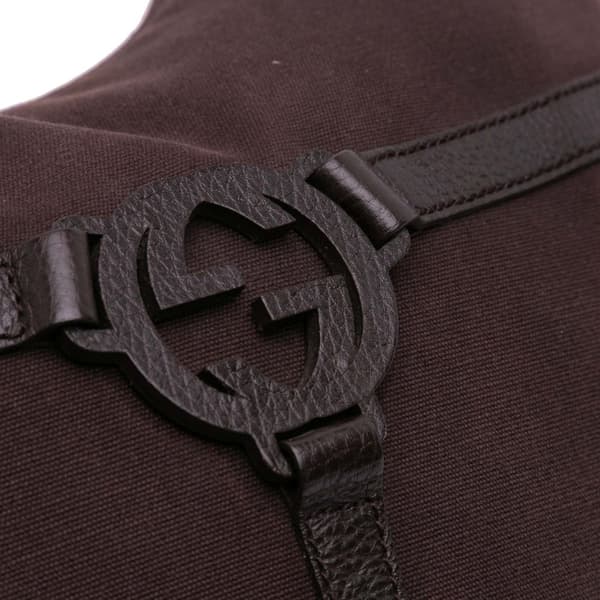 Pre-owned Gucci Canvas Reins Hobo Bag Brown